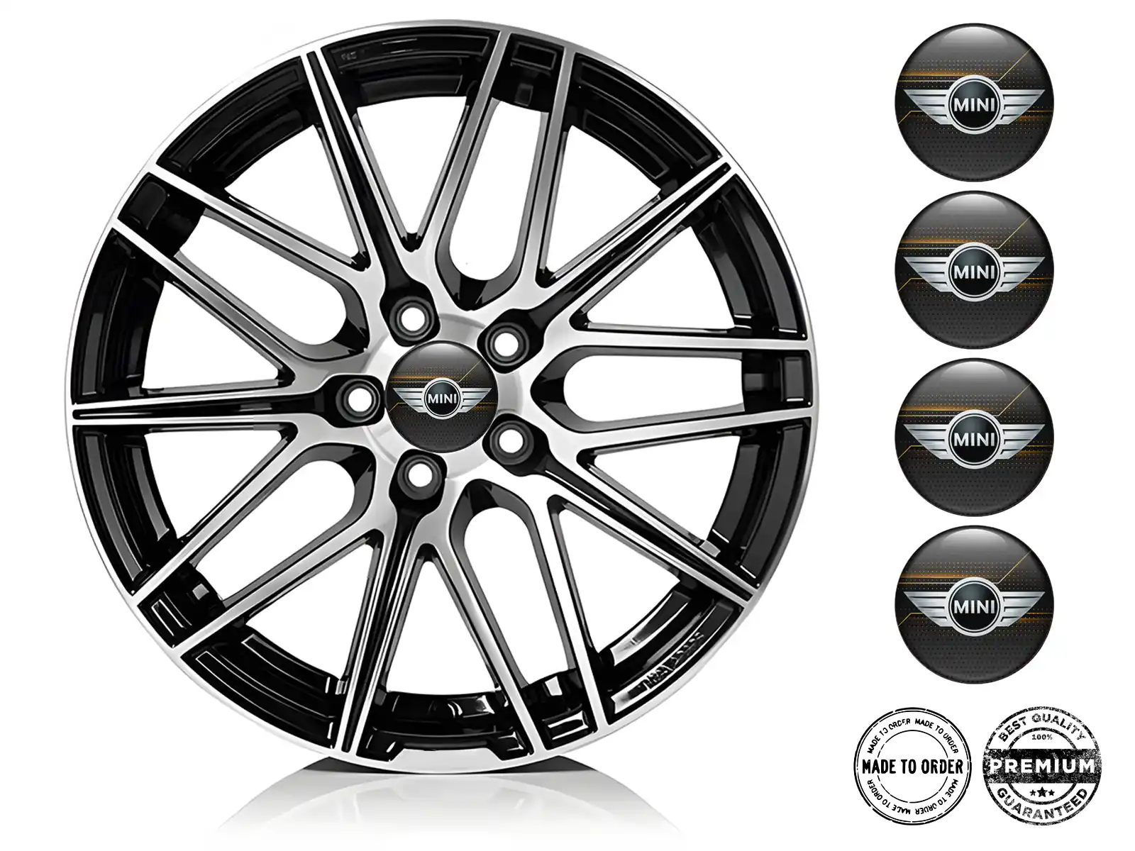 Mini Cooper Hub Cap Sticker Design Stylish Dome Labels